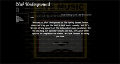 Desktop Screenshot of clubunderground.us